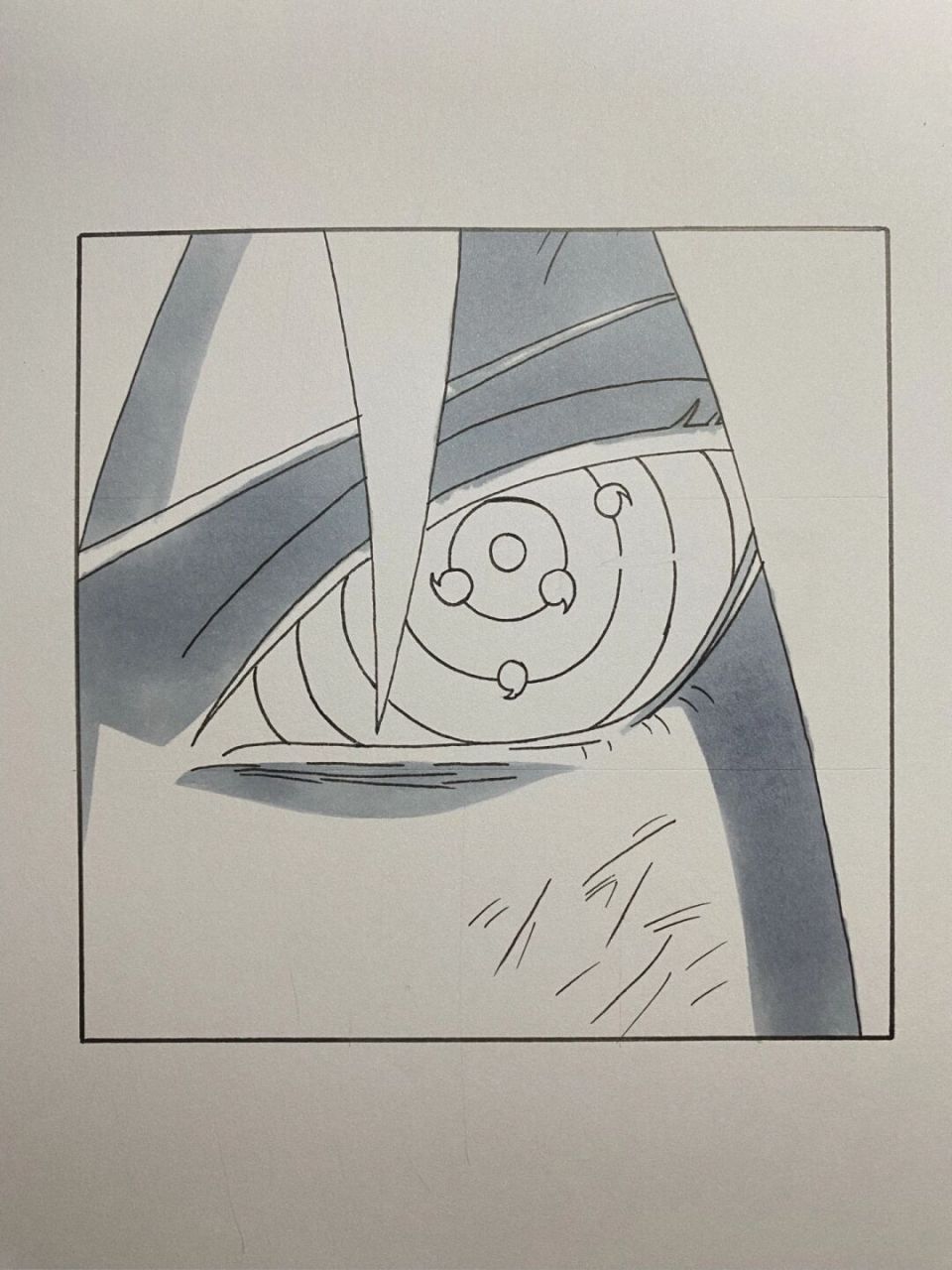 火影忍者# #手绘教程# #轮回眼# 超级简单