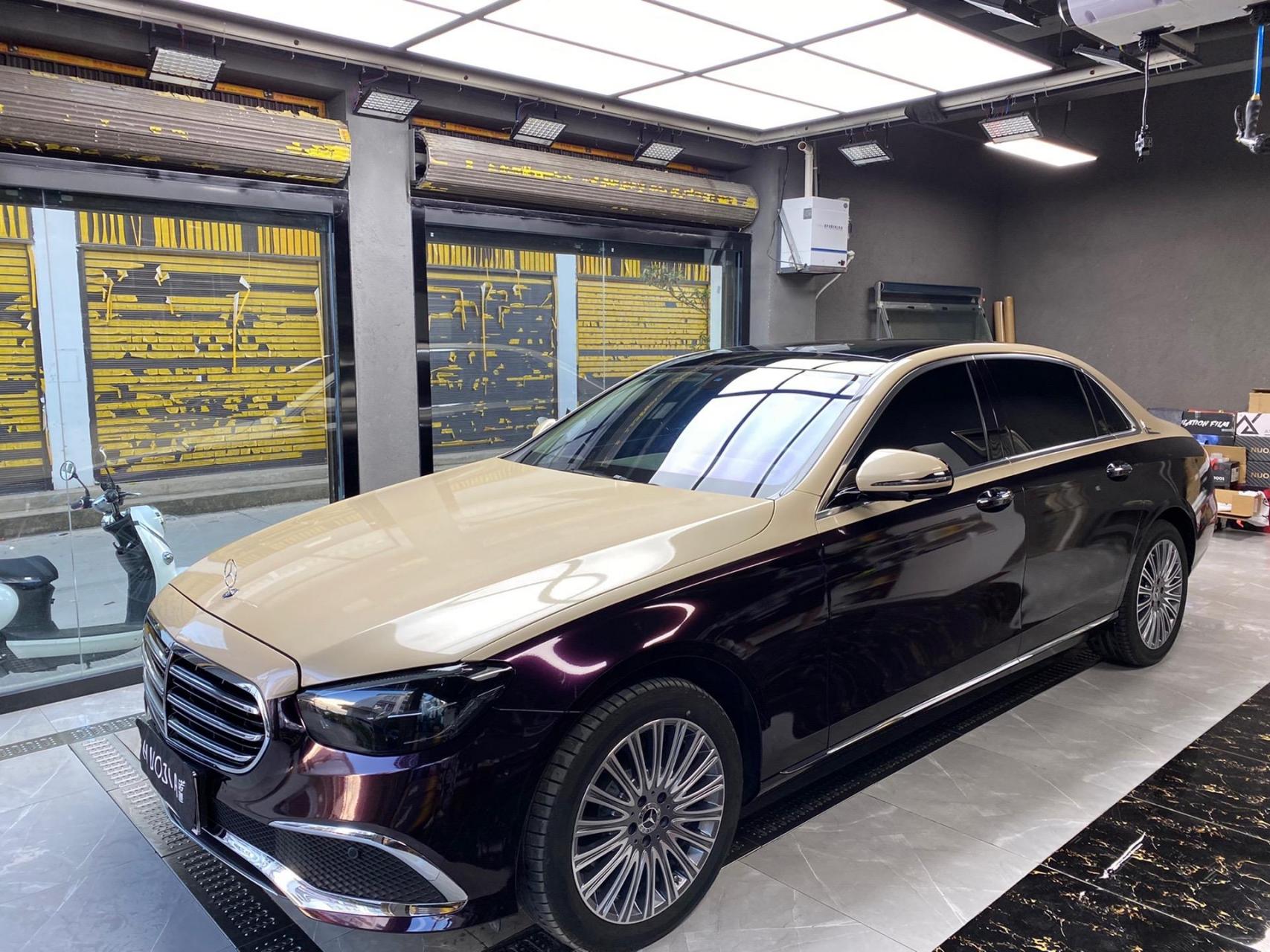 完工奔驰e300双拼改色案例