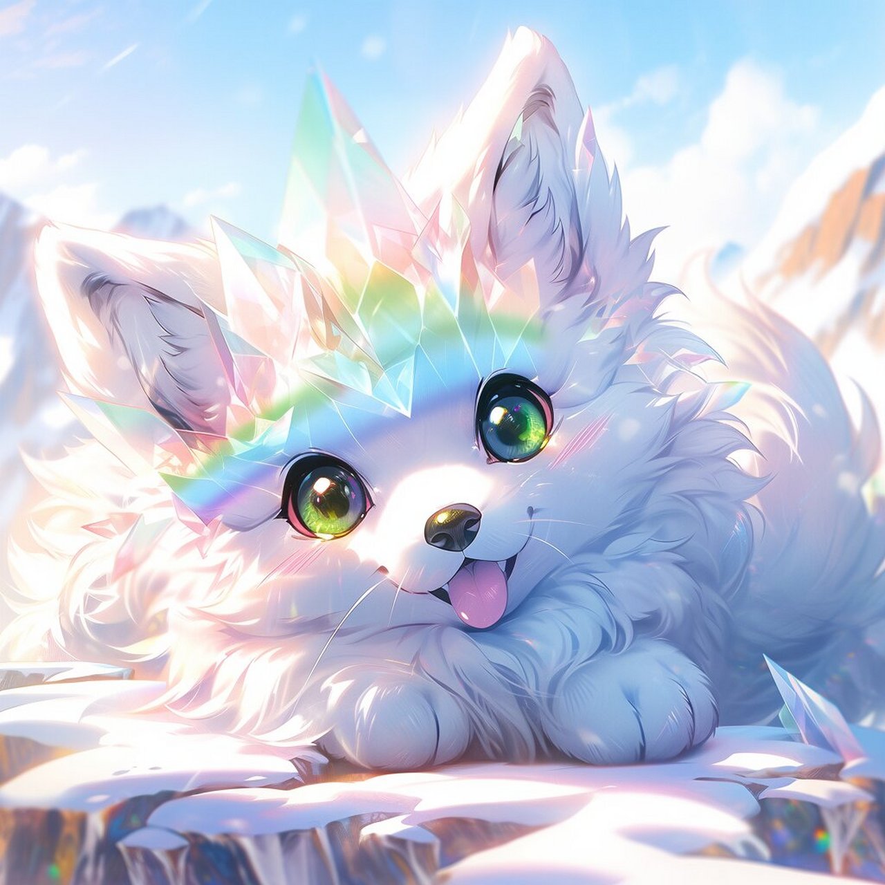 满足粉丝,画一组雪狐!