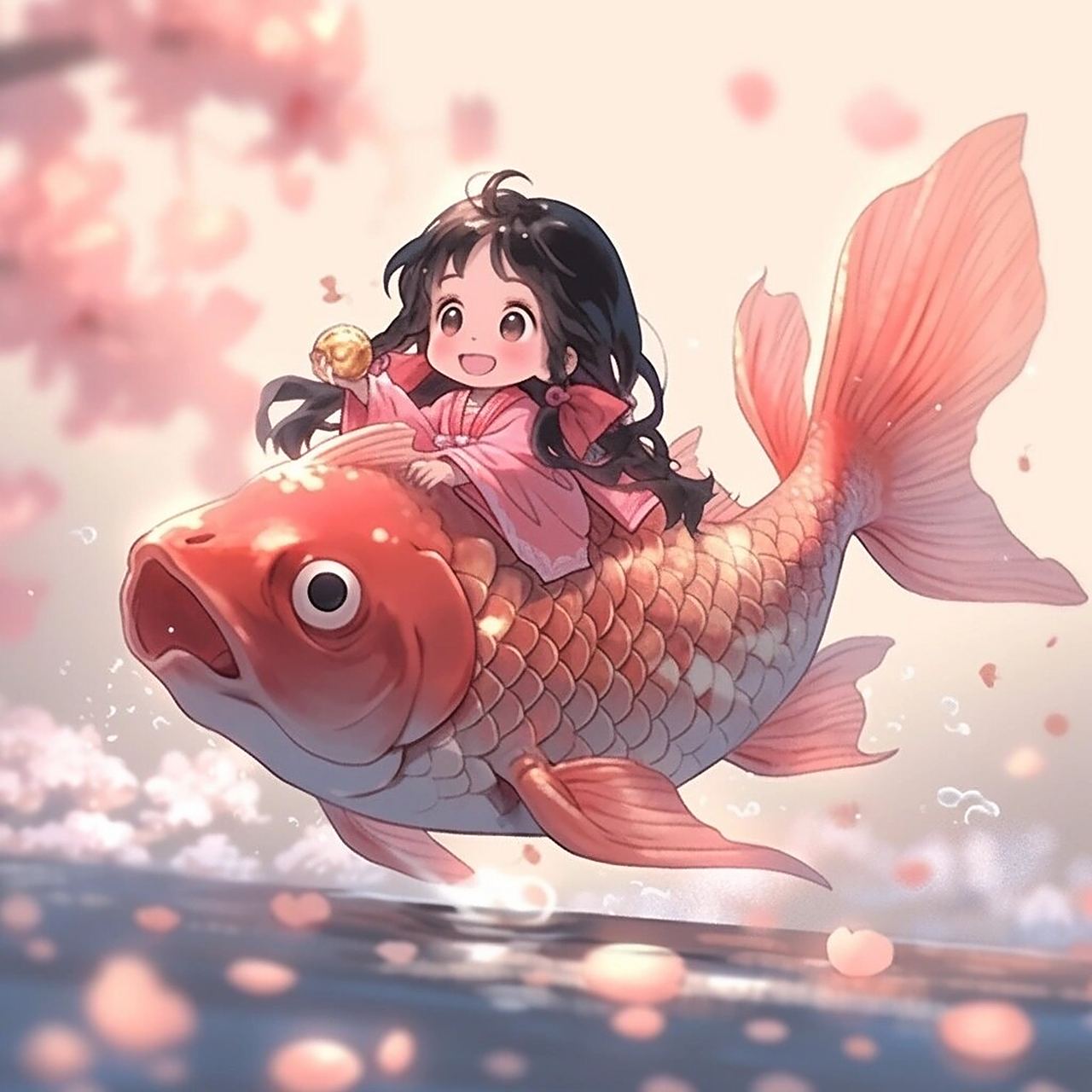 上岸头像|锦鲤女孩 乘风破浪 上岸啦