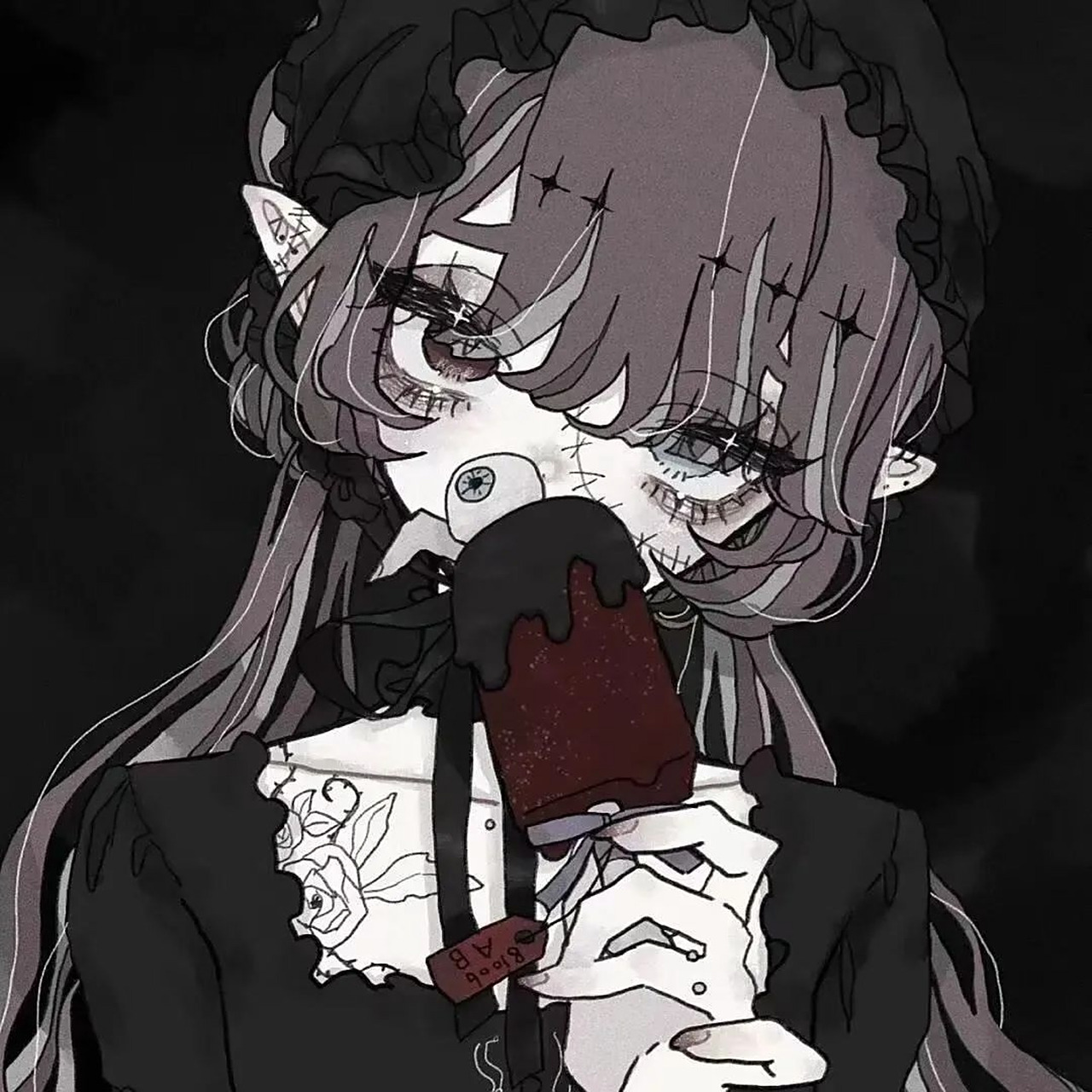 暗黑系列动漫女生头像 对你念念不忘的原因是你曾在我记忆里得过满分