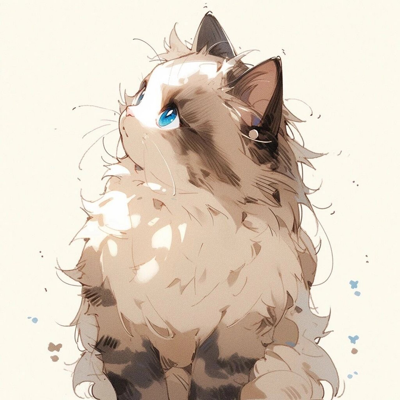 布偶猫卡通图片