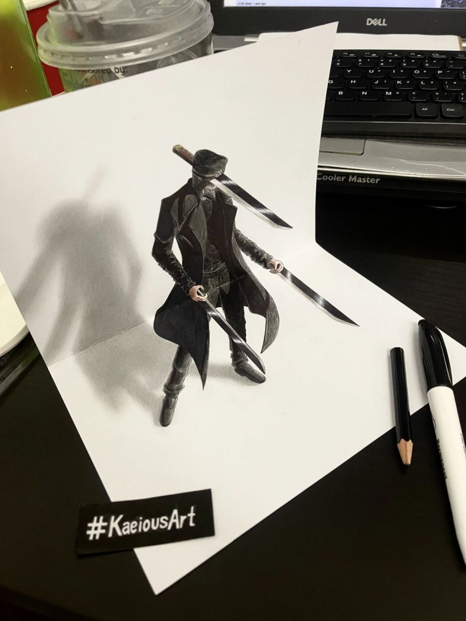 帅到我忍不住画了出来的武士刀人9294 第一眼看到这位链锯人里的