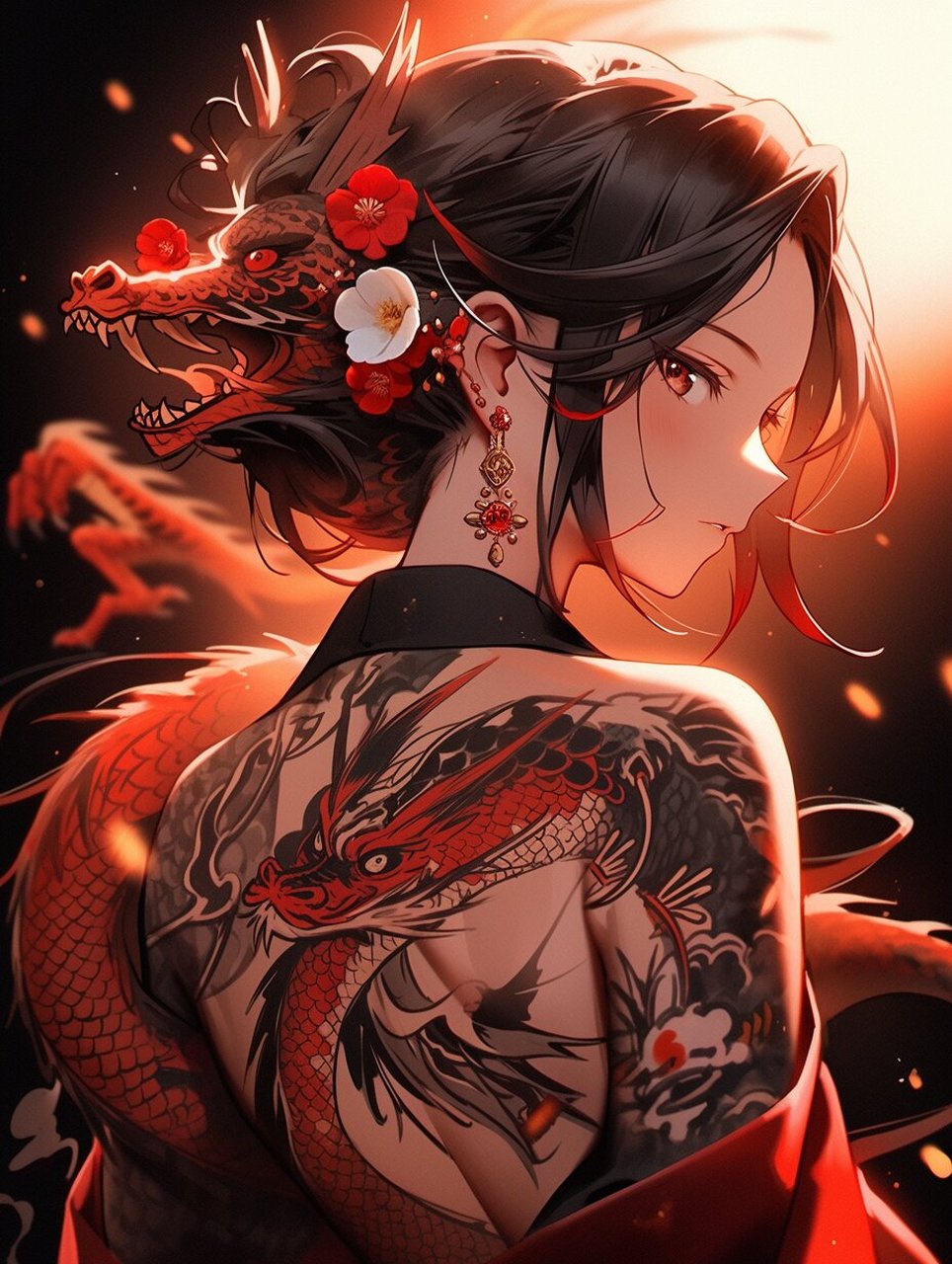 动漫纹身少女壁纸