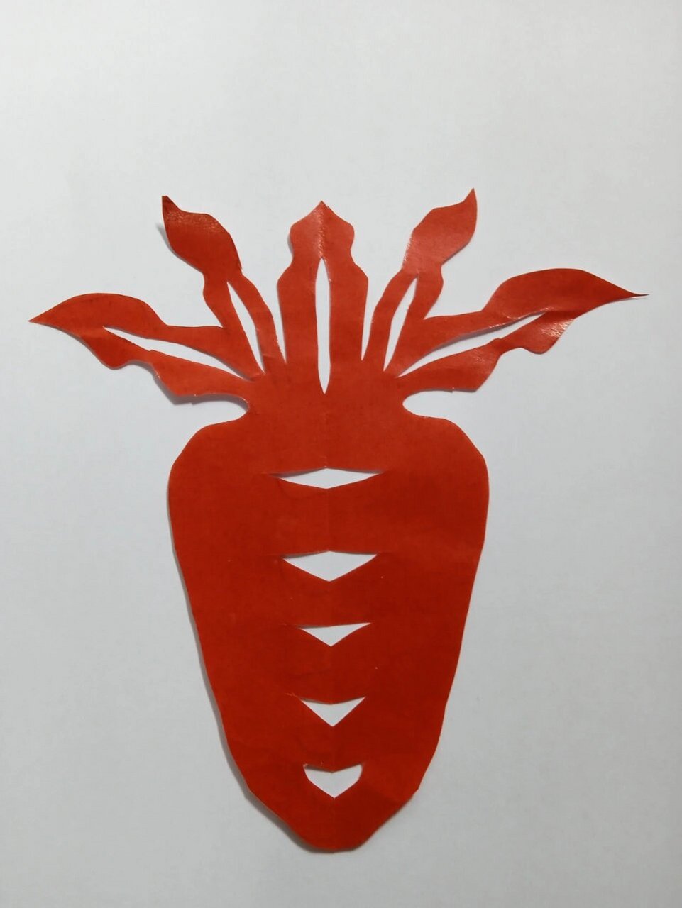 简单易学胡萝卜对称剪纸 简单易学的对称剪纸, 1.