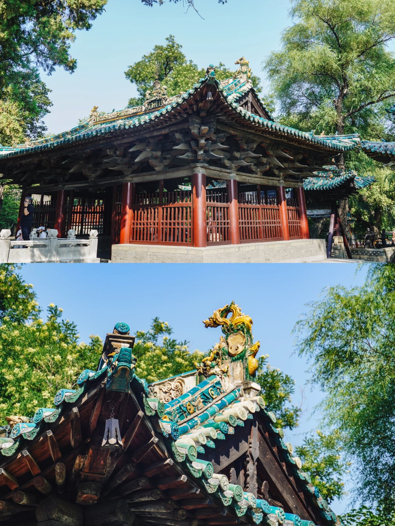 山西古建 | 晋祠难老泉 献殿 对越坊 水镜台