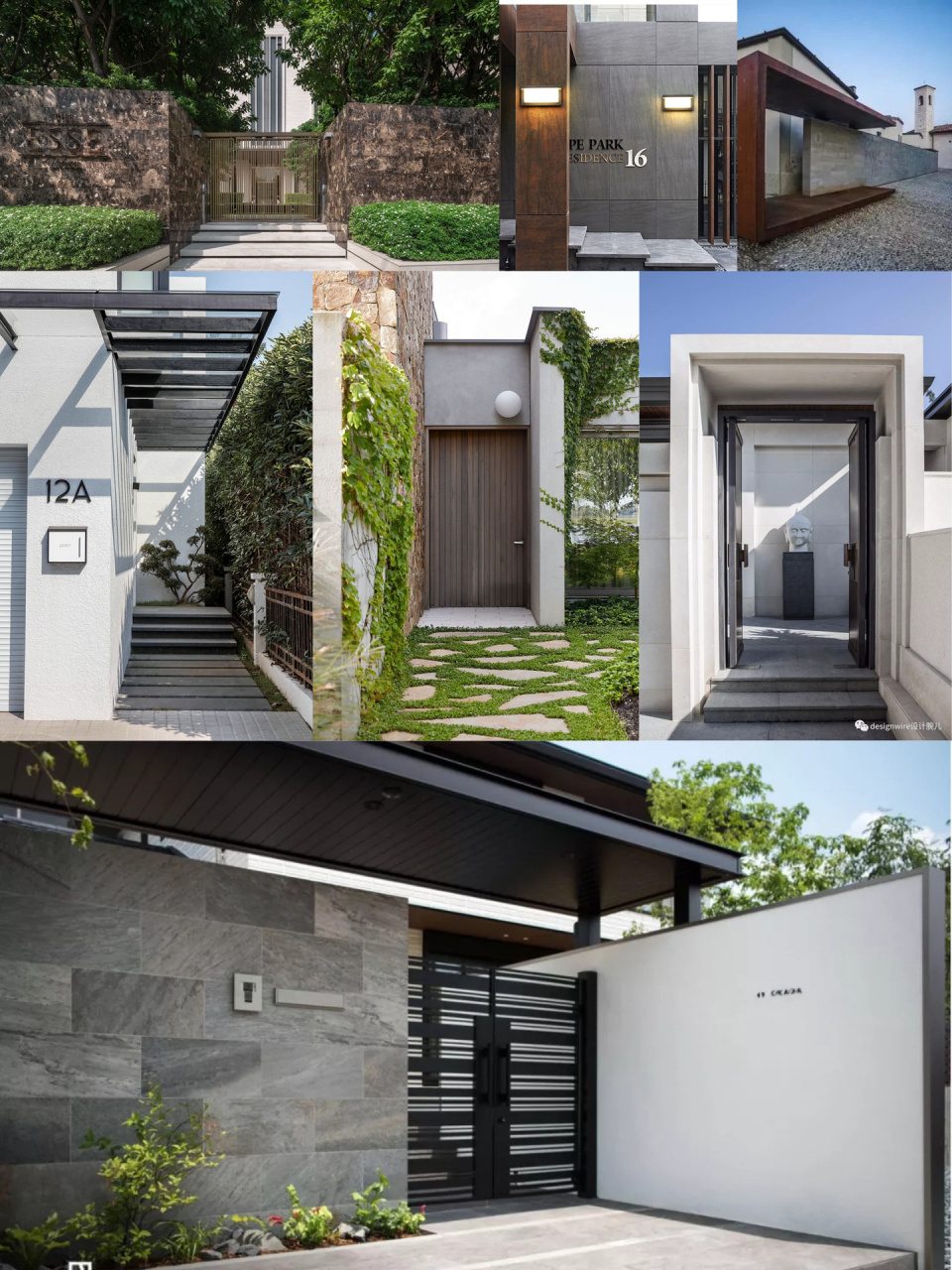 100款院门入口|美好庭院梦|现代简约风格 入口是使用频率最高的场所