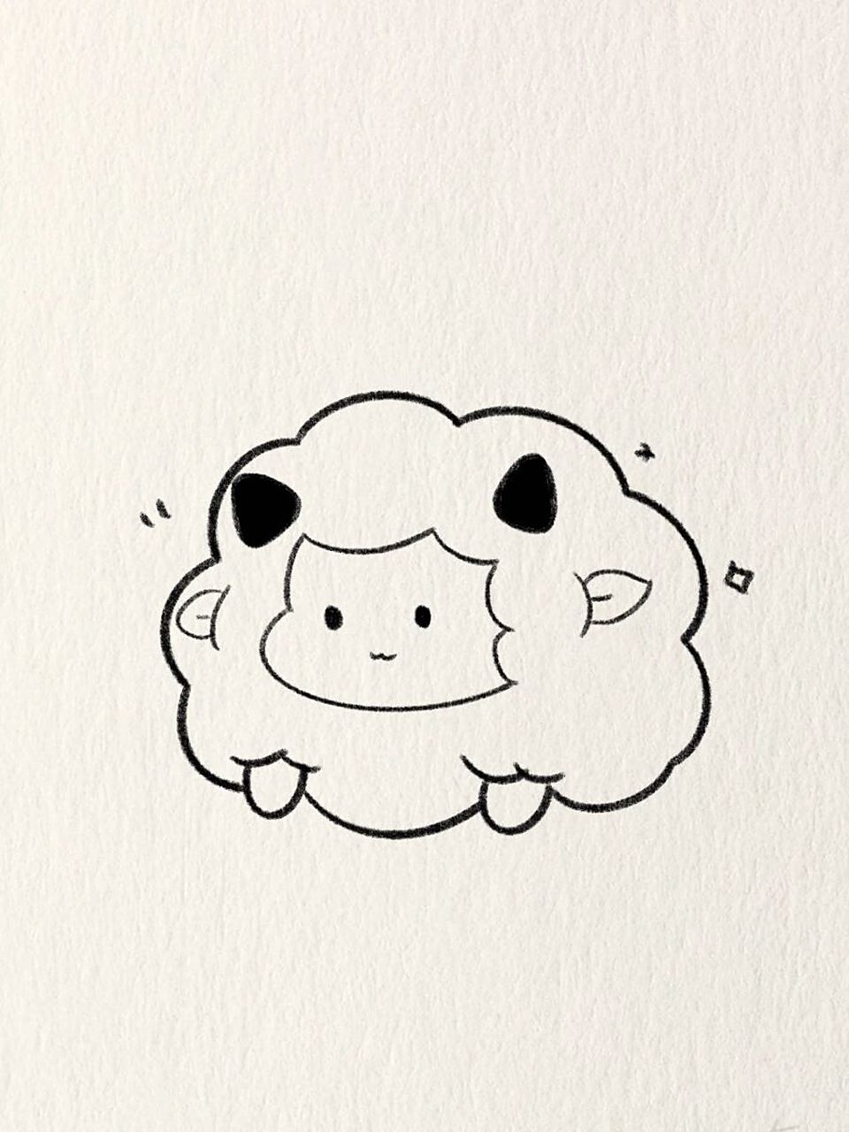 简笔画教程—可爱羊