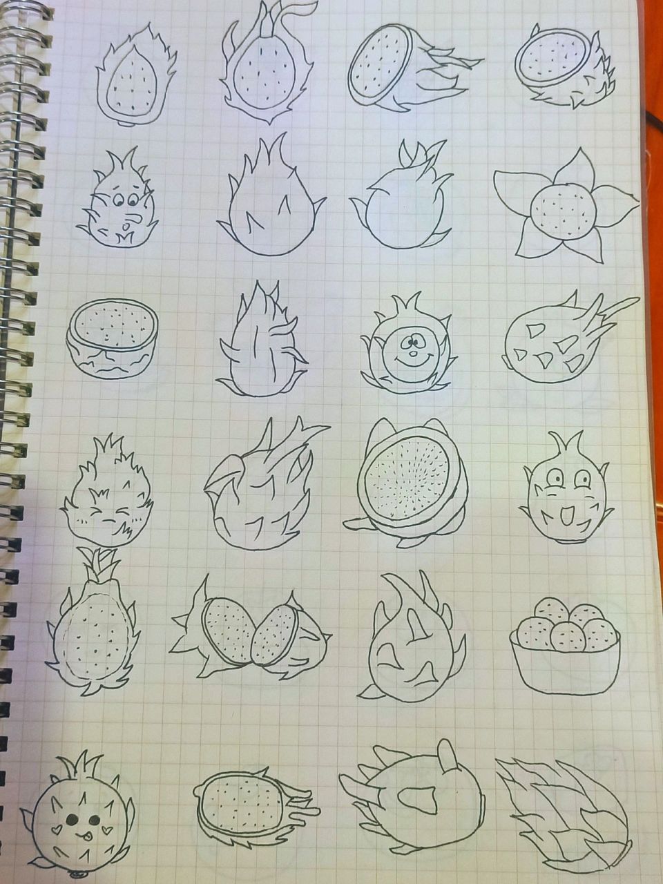 画个简笔画720/1000—火龙果 画个简笔画720/1000—火龙果