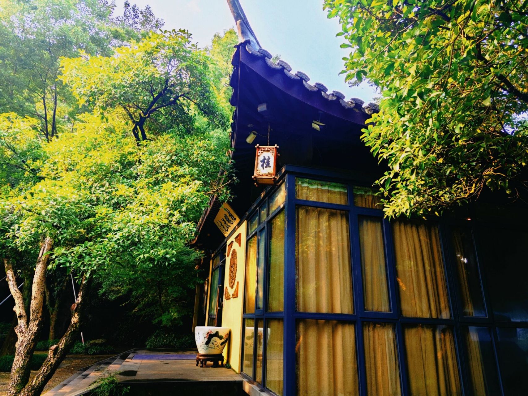 满觉陇——汤屋     趁着阳光不燥,微风徐徐,打卡满觉陇汤屋,站在茶园