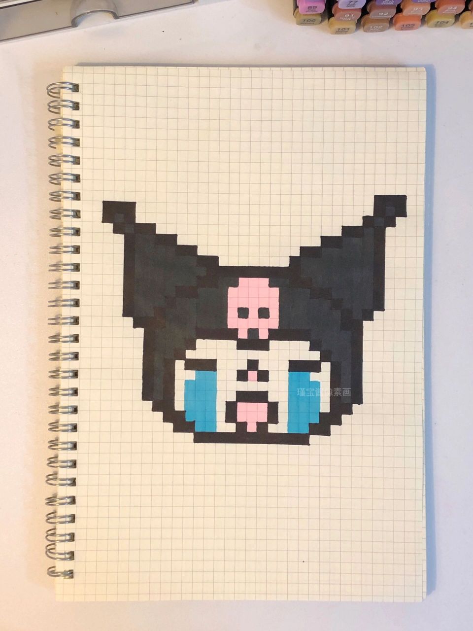 999幅像素画第91期:哭泣的库洛米26615弹 规格:b5方格本 涂色