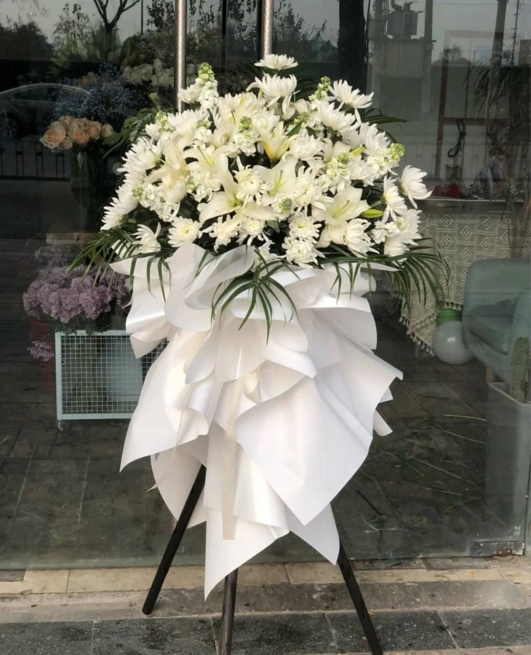 丧事花篮 祭奠花圈 葬礼鲜花预订 上海花店 愿另一个世界也如人间繁花