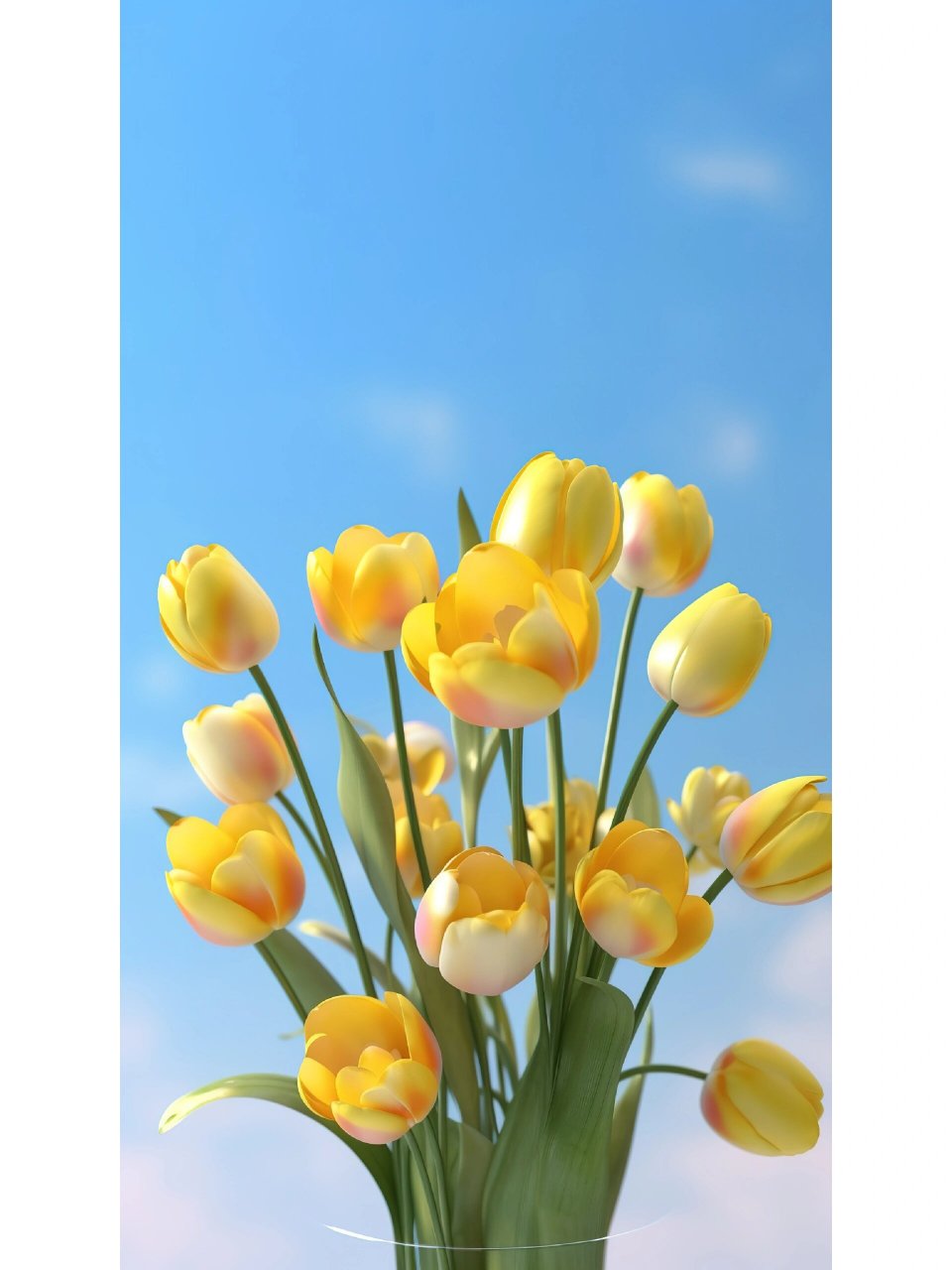 黄色郁金香代表开朗活泼 黄色调呈耀眼,能给人带来一种欢快而又愉悦的