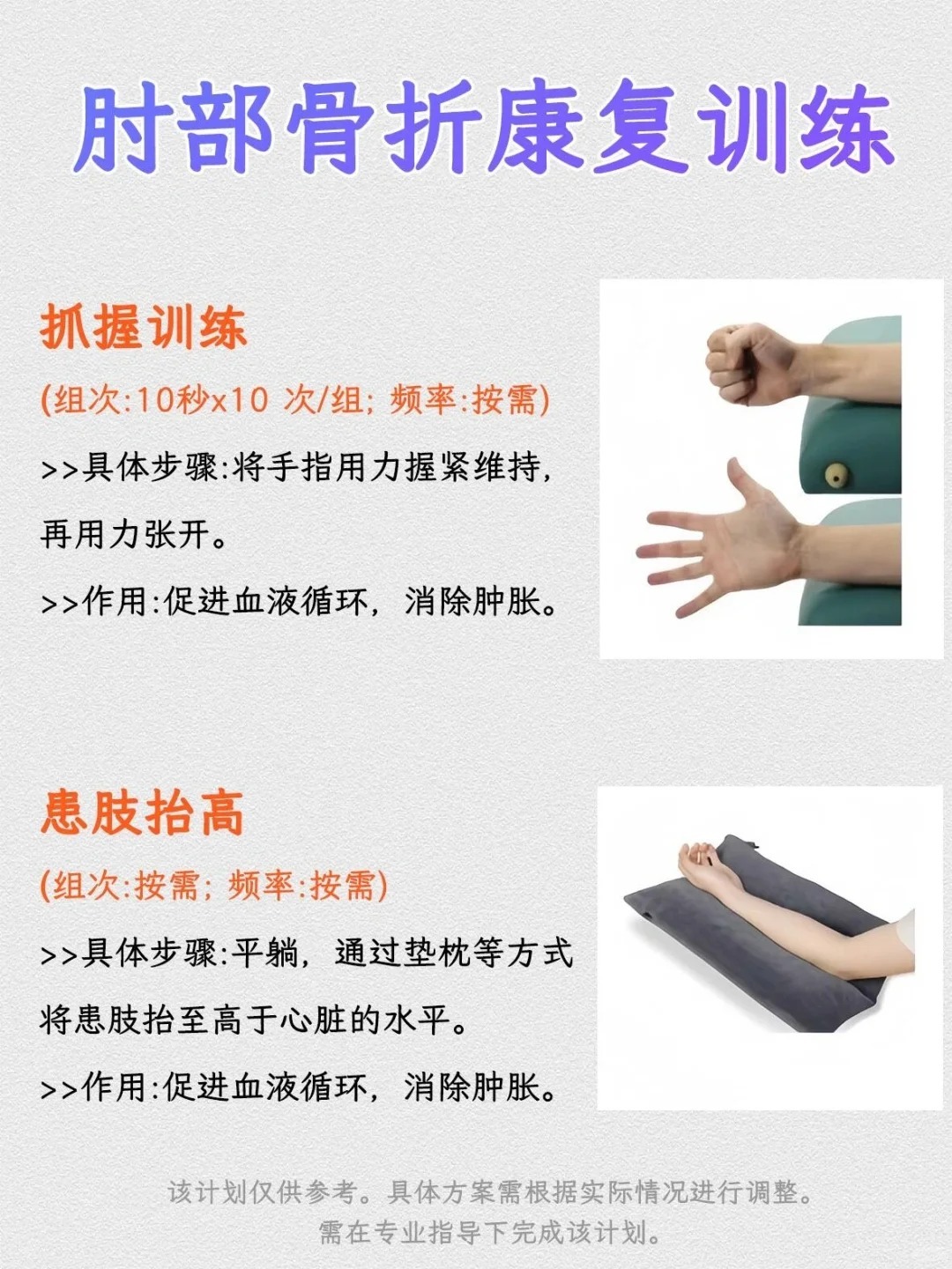 肘部骨折居家康复训练注意事项 骨折超话