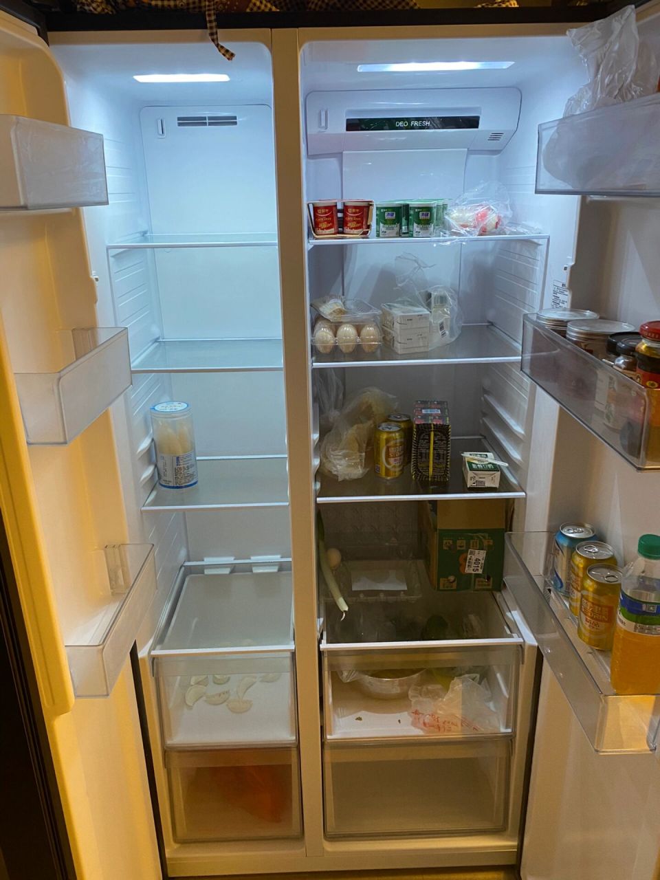 海尔538l对开门无霜冰箱bcd-538wghssedbl 在团团上购买这款冰箱十分