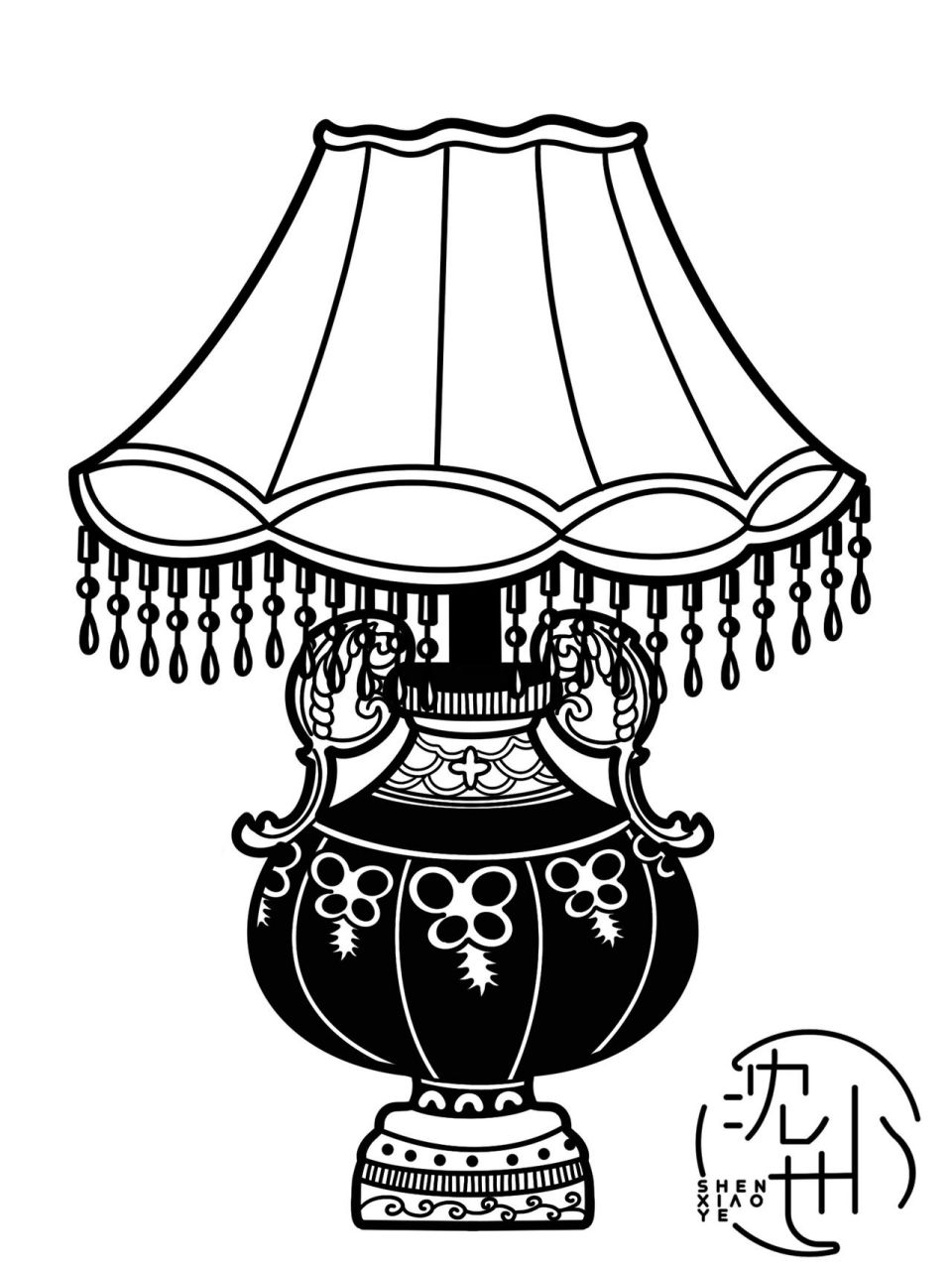 古物件素材——复古台灯系列(可打印)