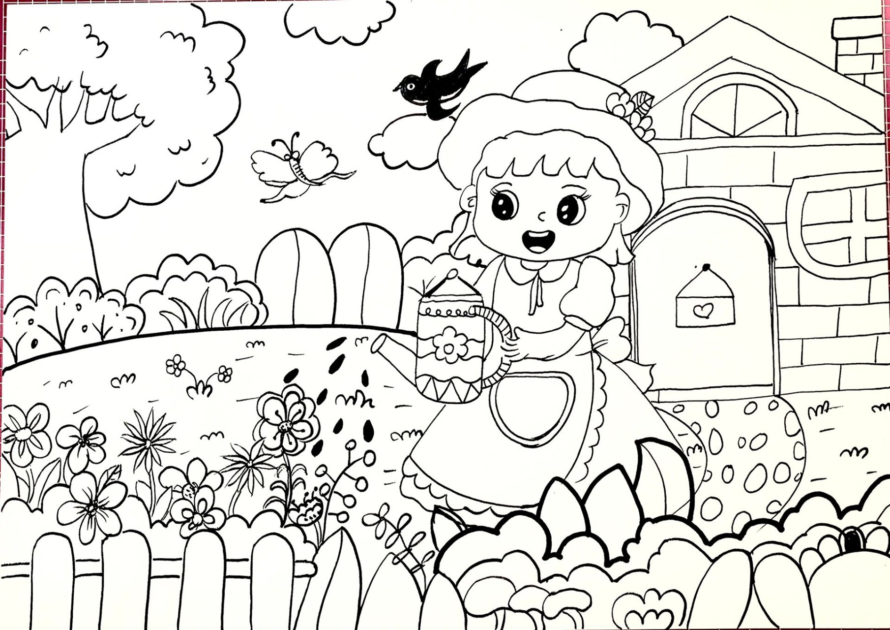 《我的花园》幼儿教师考编绘画|儿童简笔画 可适用于 《我的花园》