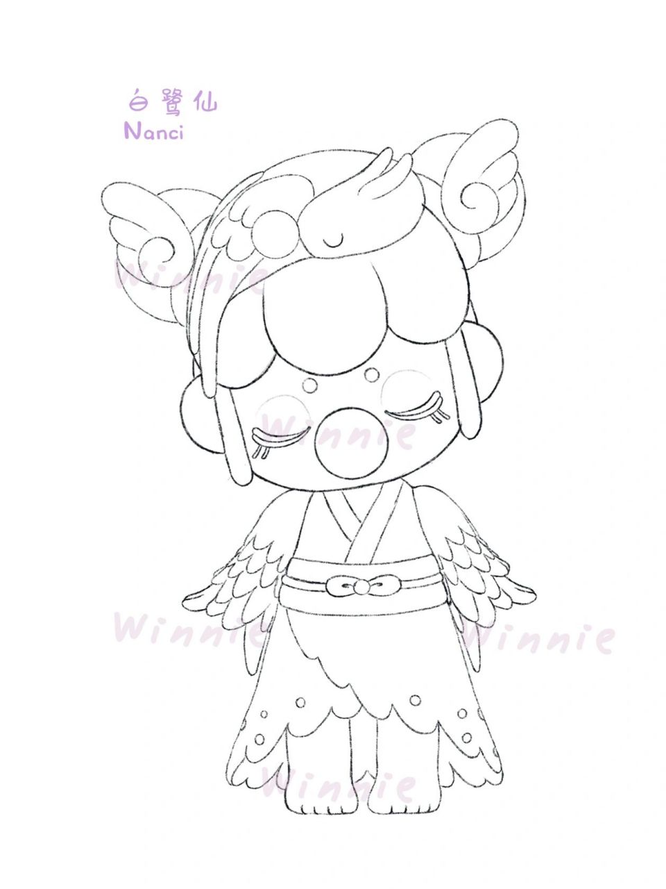 【手绘彩铅盲盒】nanci林深不知处-白鹭仙 老规矩:完整绘画过程视频在