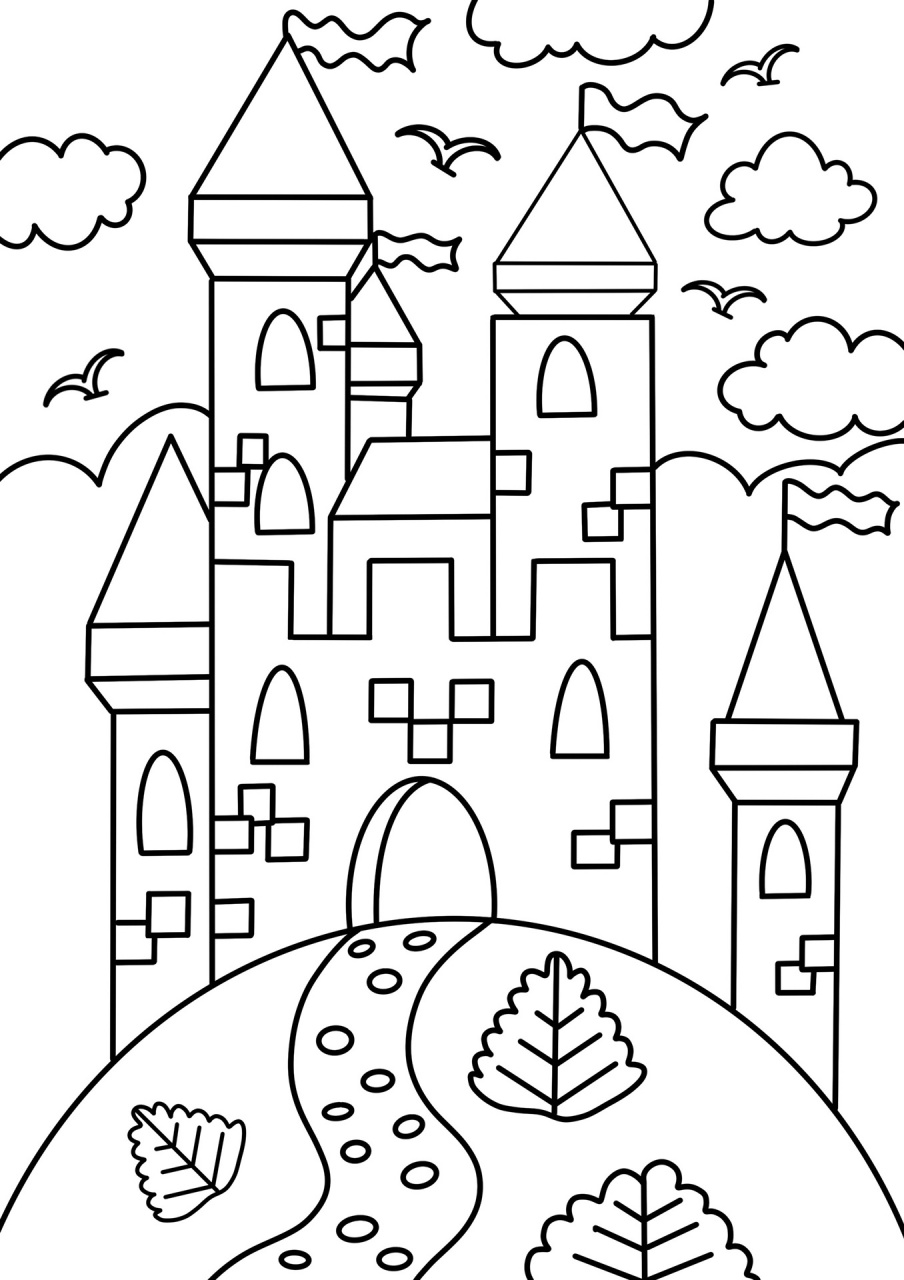 城堡简单画法儿童图片