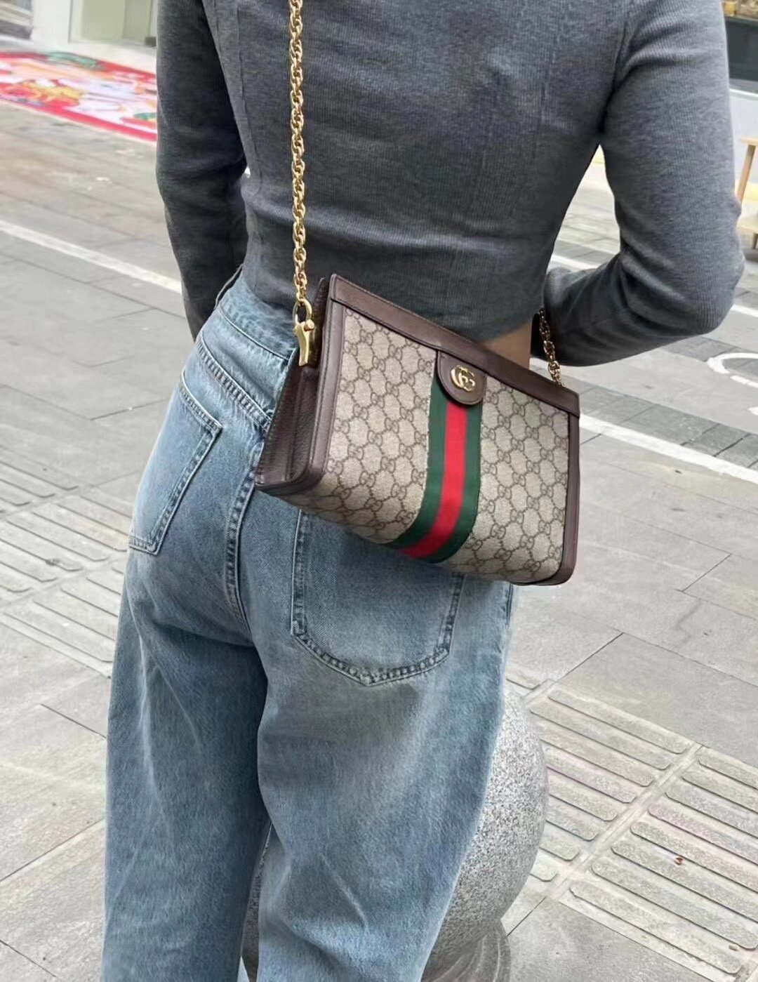 初入 gucci必选之一ophidia夹子包 gucci入门级款式 极简的包型设计