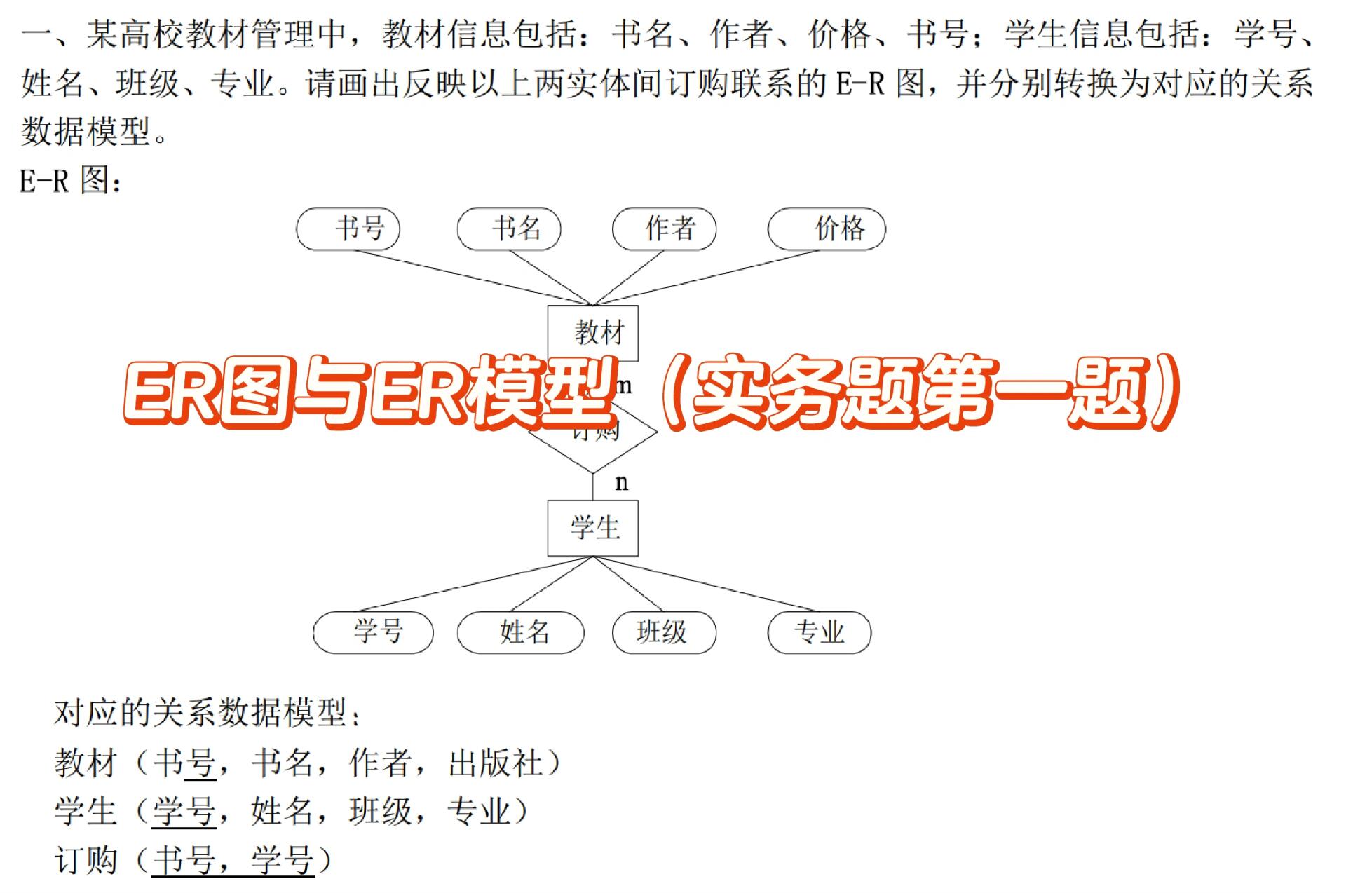 一对一联系er图图片