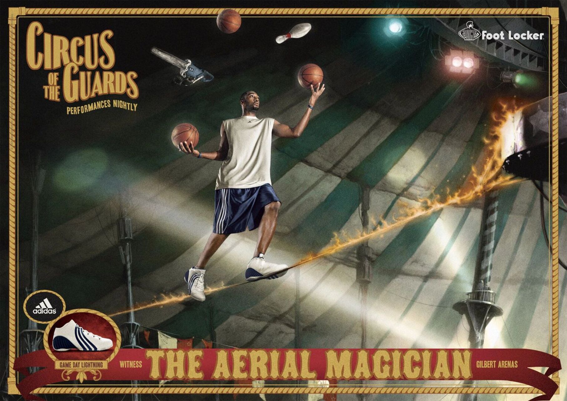 看过这些阿里纳斯球鞋广告的朋友还在打球吗 "当没人相信你时,请相信