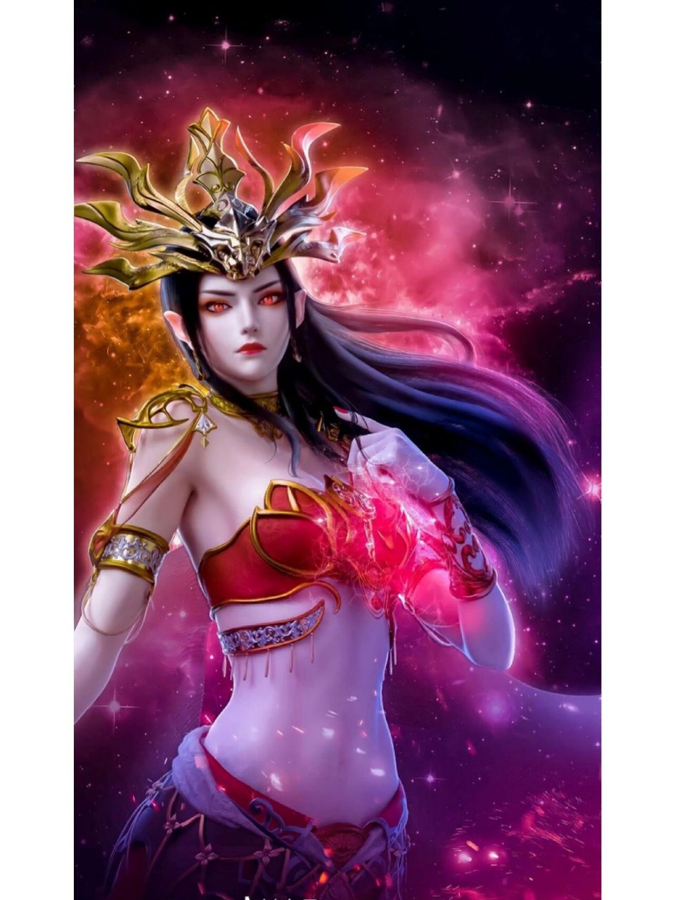 国漫女神第十二弹,美杜莎 美杜莎,又名彩鳞,原为加玛帝国塔戈尔大沙漠