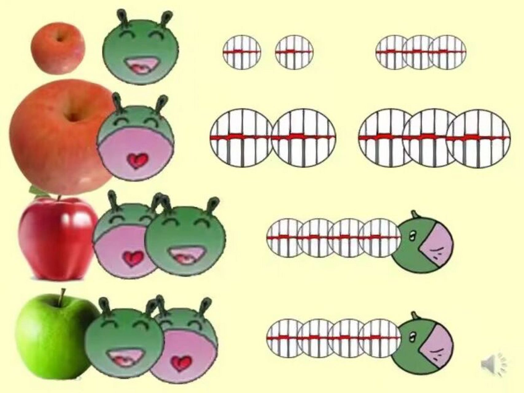 幼儿园中班音乐公开课(毛毛虫啃苹果)    97完整配套:课件77说课