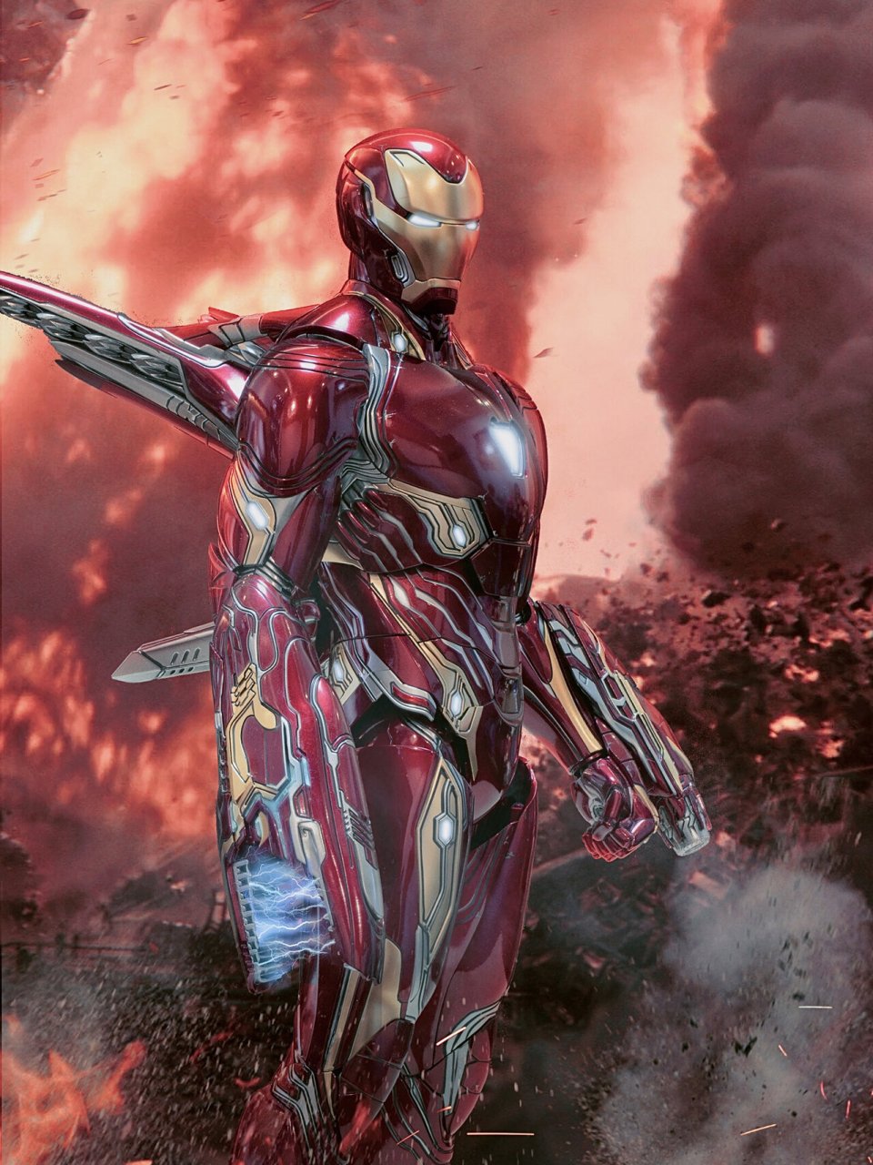 模玩摄影 复仇者联盟3 钢铁侠mk50 已经完全接受了这种流线型机型了