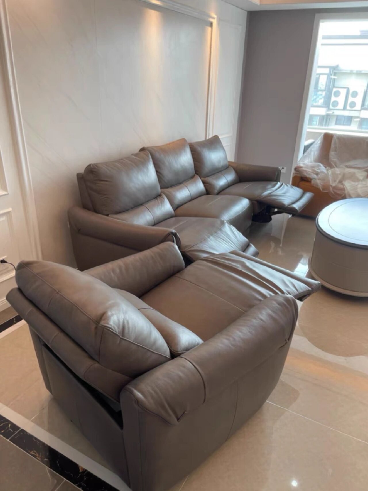 lazboy乐至宝cozy139全皮沙发实拍来喽!