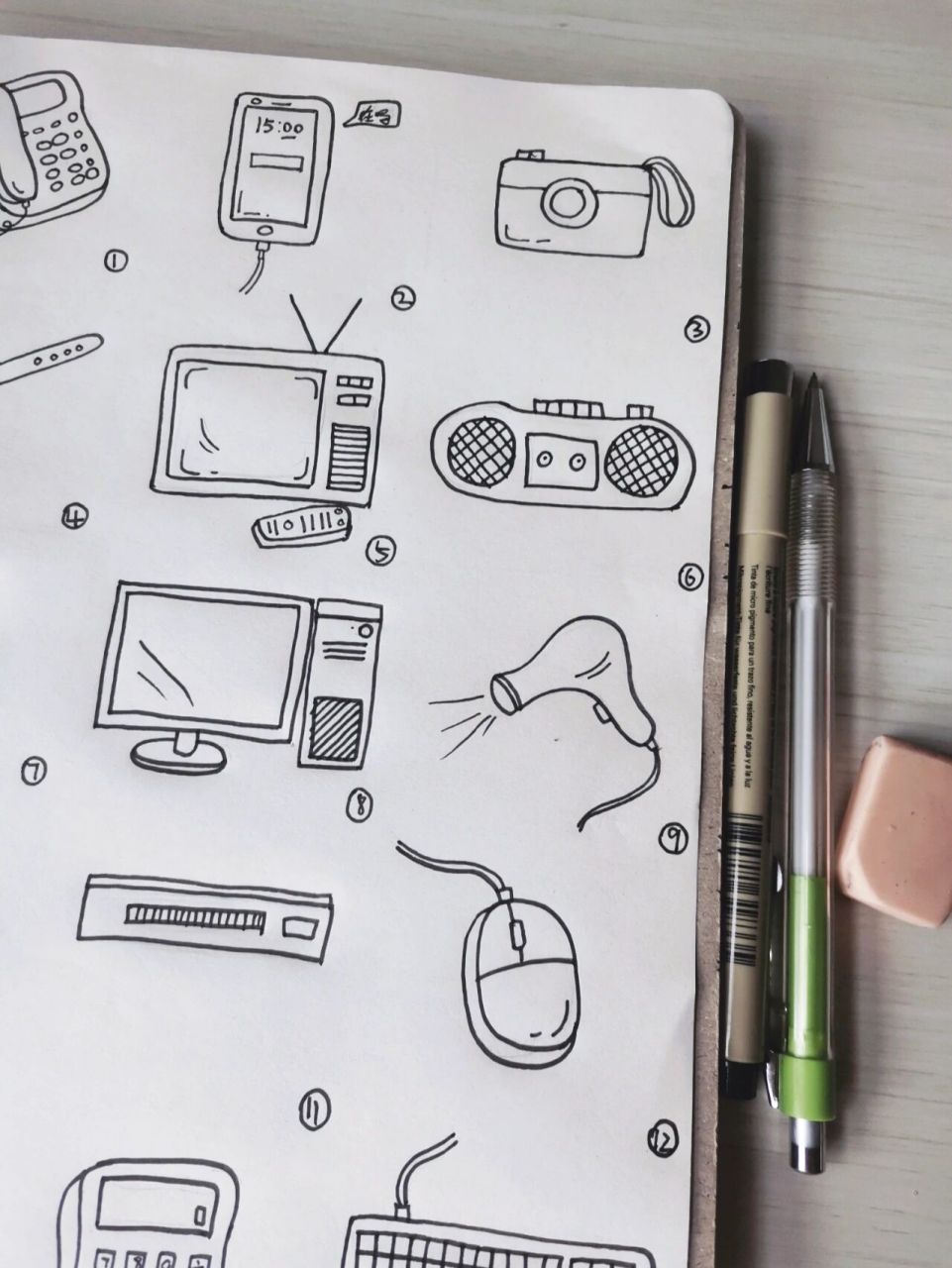 15种电子产品简笔画画法-原创29