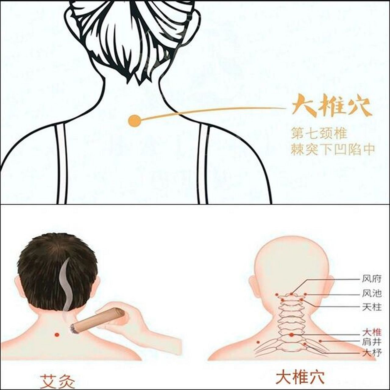 大椎准确位置图图片