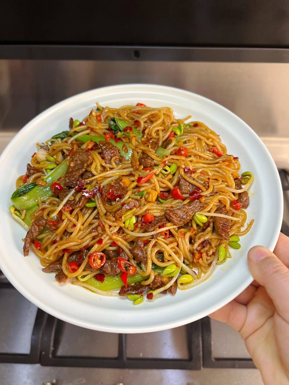 江西牛肉炒米粉,从小吃大的做法,巨好吃 97 今天一个人吃晚餐,简单
