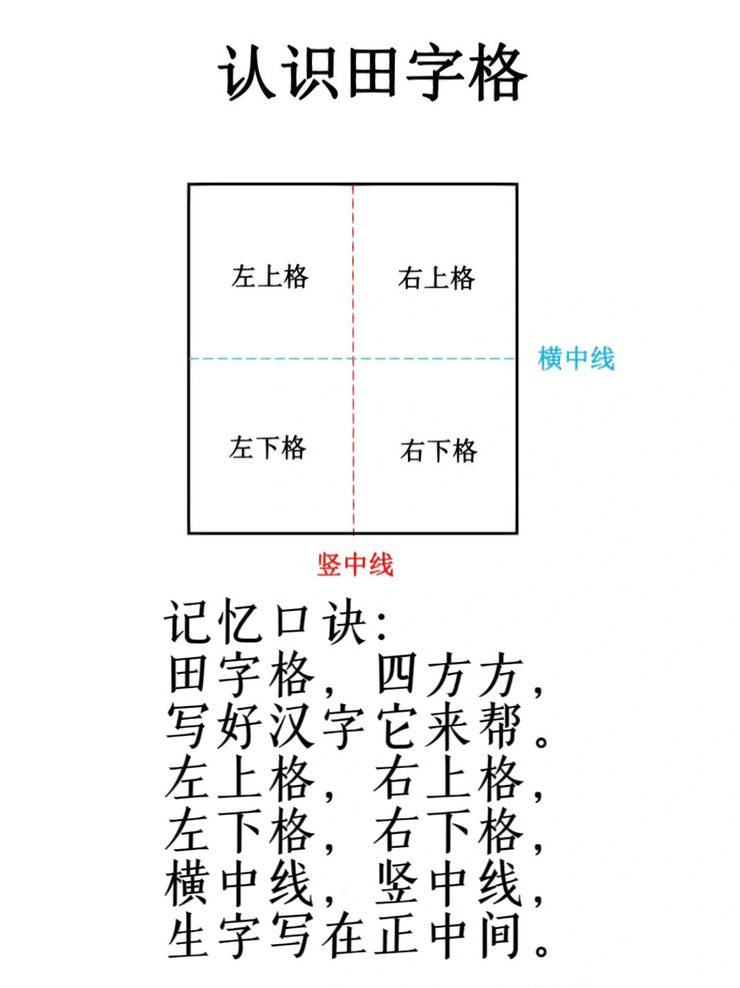 田字格介绍图片