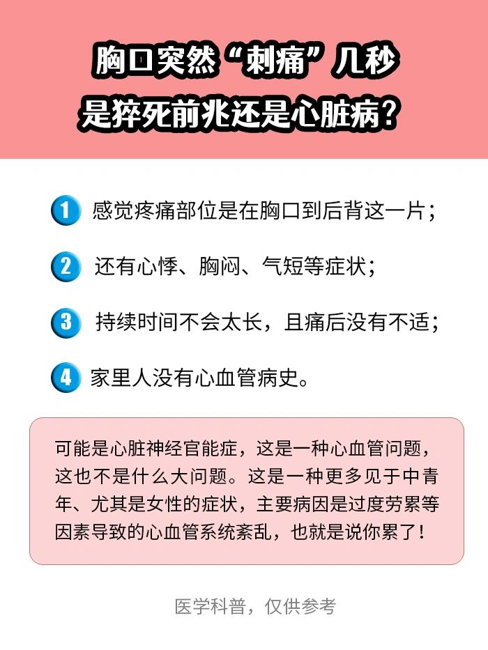 为什么心口会突然刺痛 为什么心口会突然刺痛