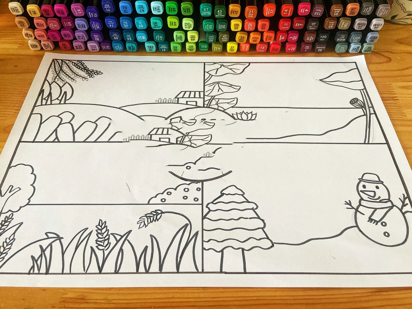 四季之美小报 四季之美英语小报,春夏秋冬四季之美手抄报.