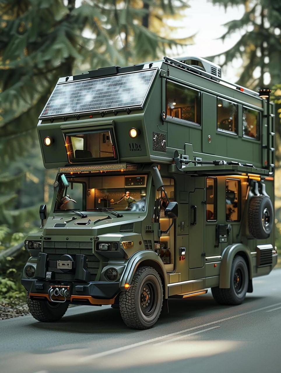 打造移动堡垒】 "当世界陷入黑暗,每一辆末日房车都是照亮前行的灯塔