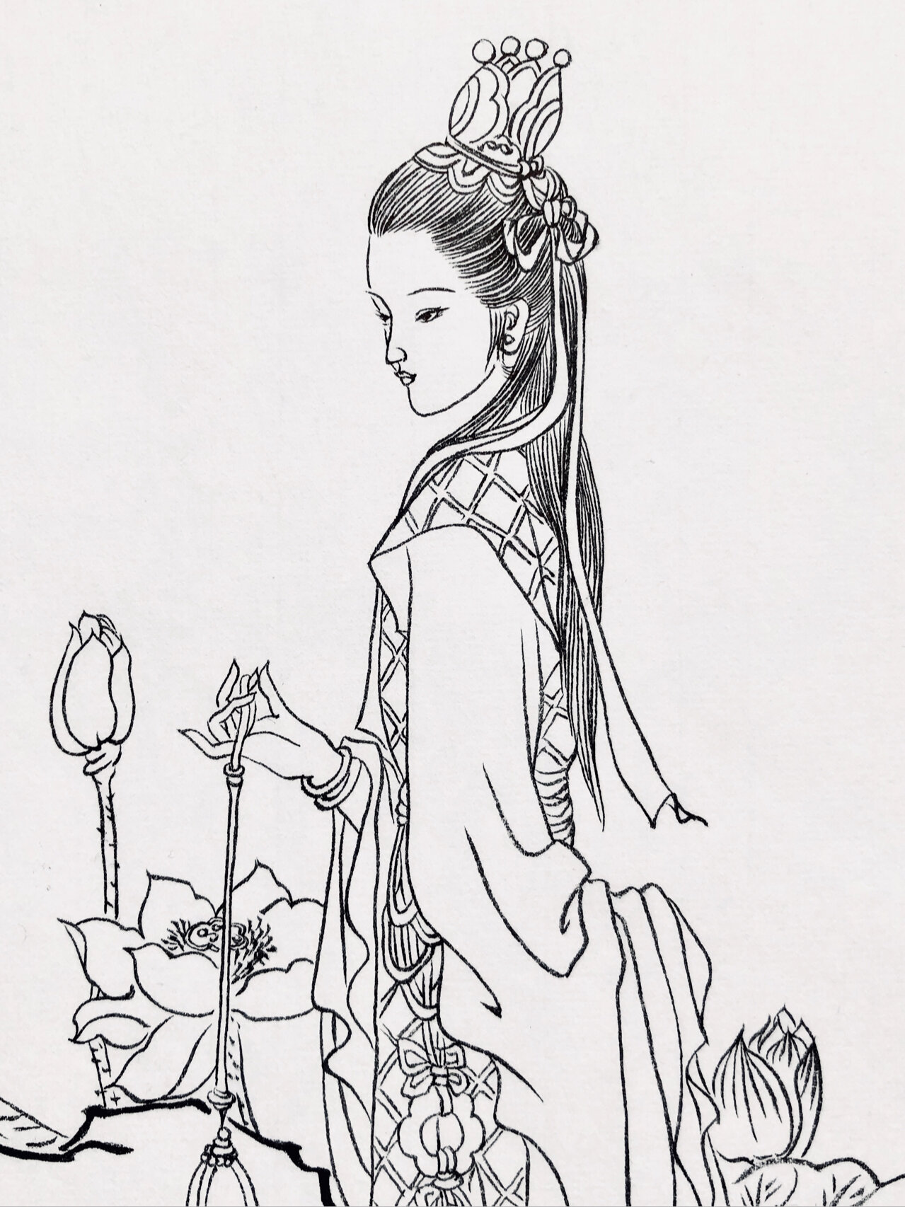 白描|仕女图 临摹 红楼梦61十二金钗73