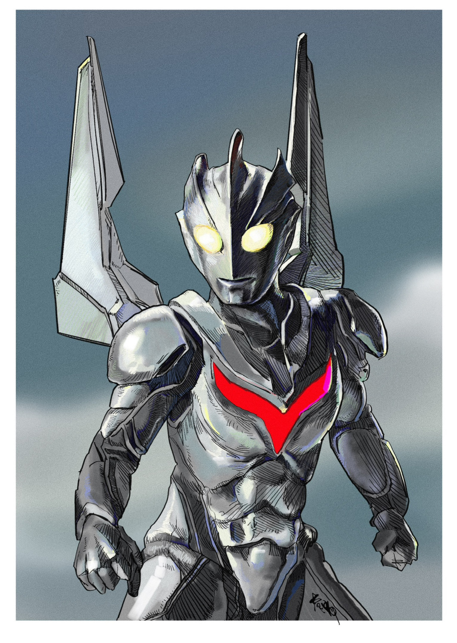 画了一张  诺亚奥特曼 宇宙第一道光