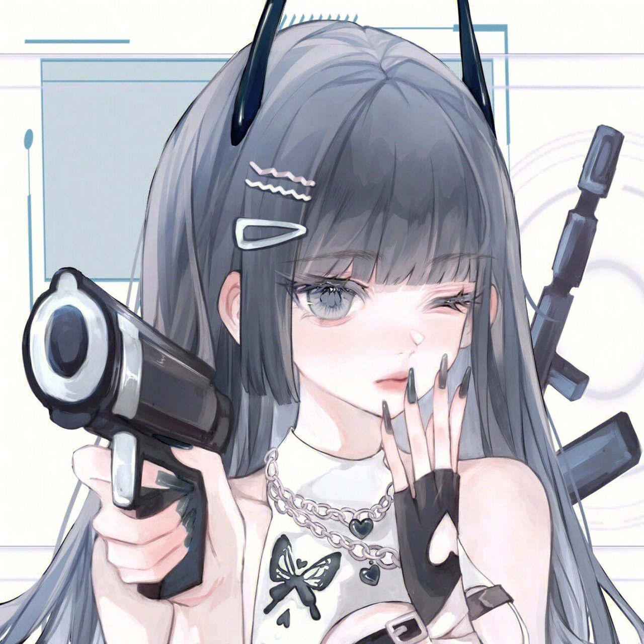 狙击少女可爱动漫女生头像