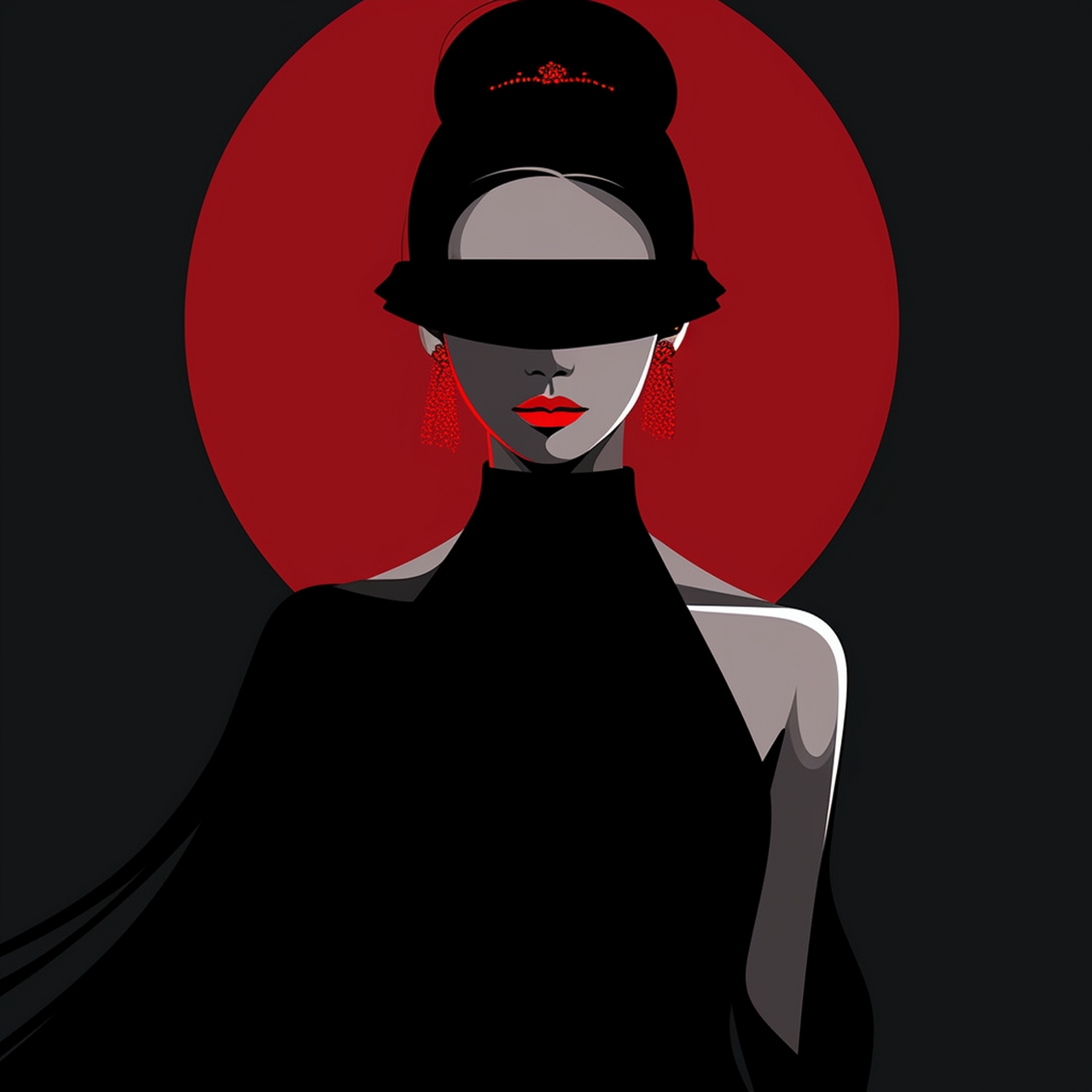 极简头像 | 黑色系 蒙眼 |优雅神秘女生头像 0202 哈喽,我是一零