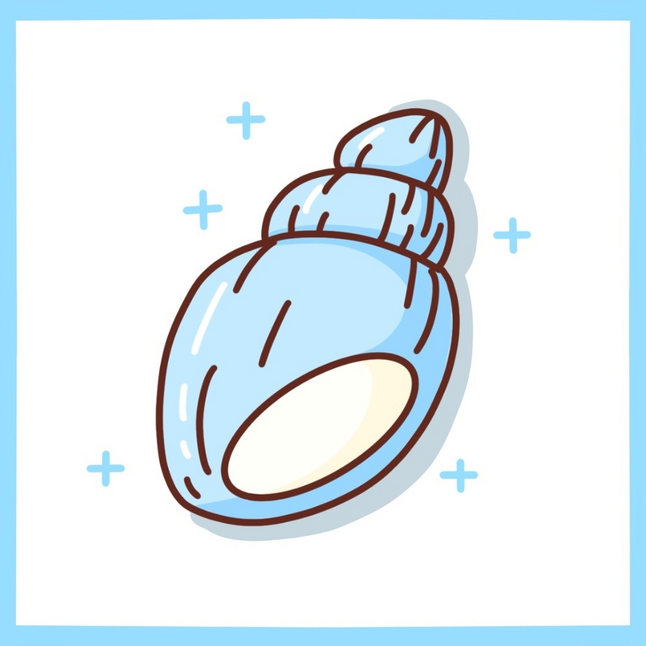 简笔画教程|可爱的小海螺头像 超级简单的简笔画. 	 图2是是教程.