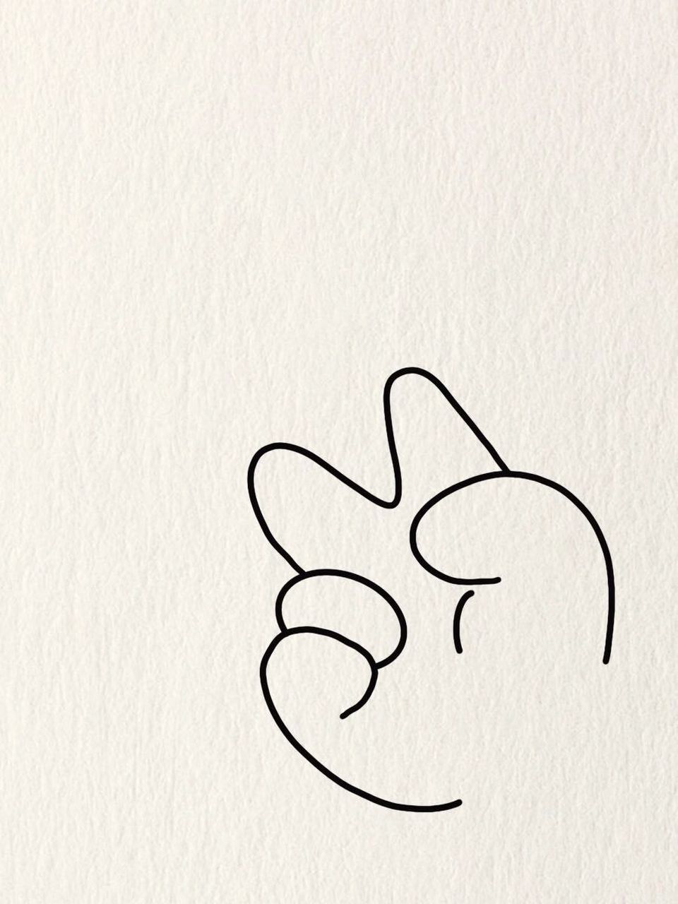 简笔画教程|比耶手势24/100  给自己的比个耶!