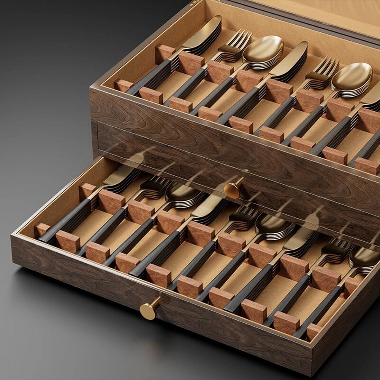 设计师精心之选-烤漆高档刀具收纳盒 这是一款让人赞叹的收纳盒!