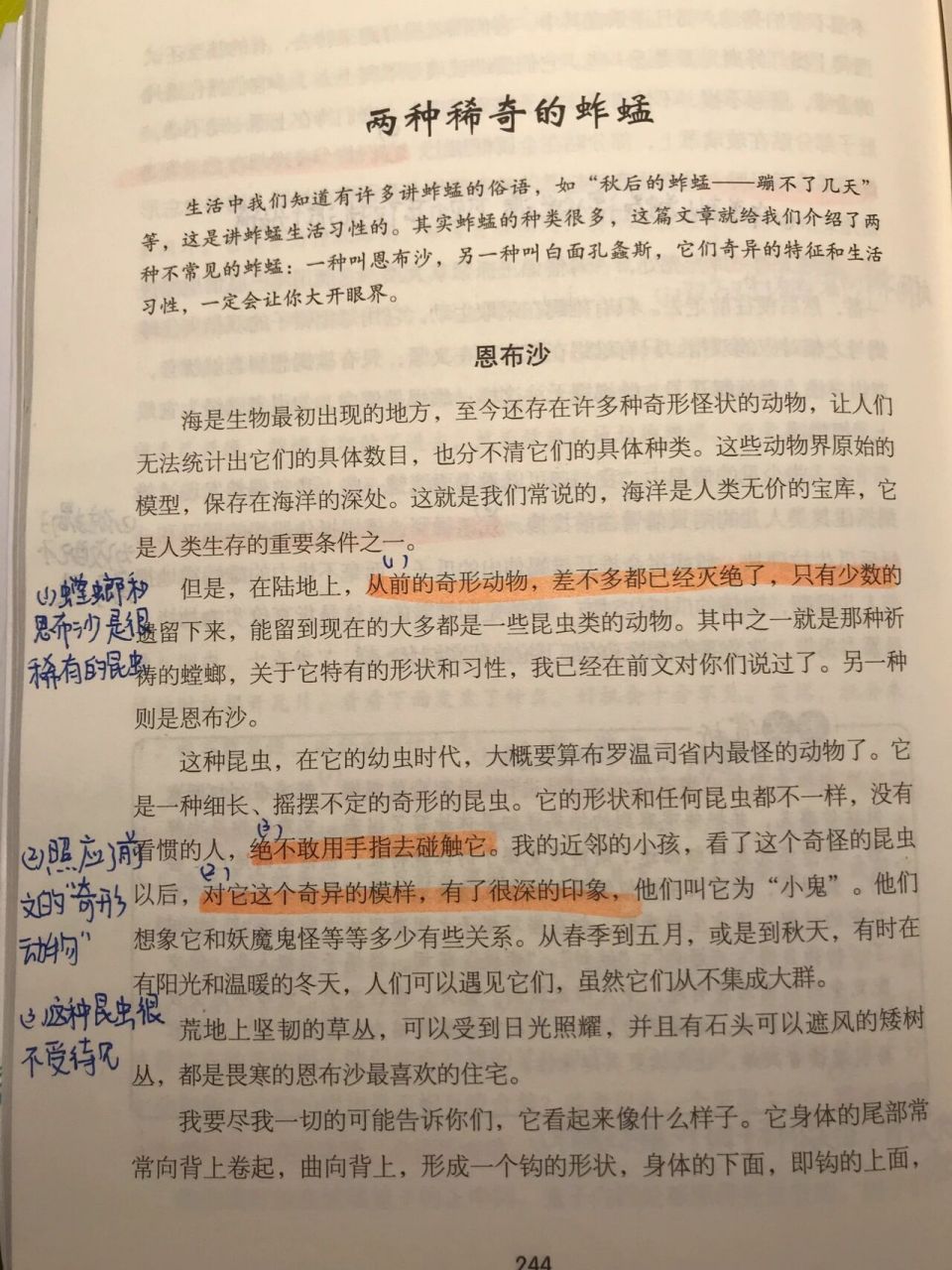 98昆虫记章节批注90 两种稀奇的蚱蜢05(上)