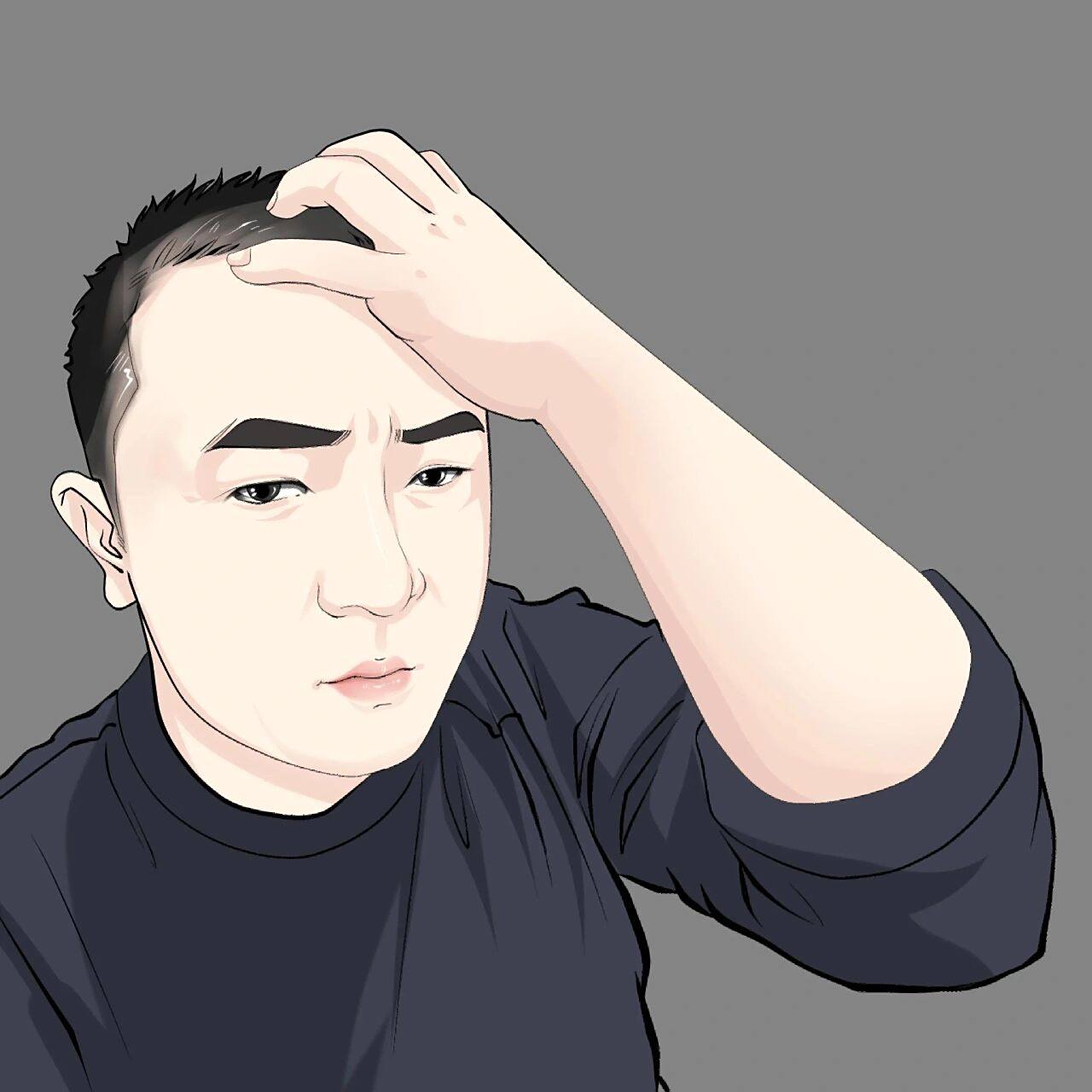 高端商务风动漫手绘头像,成熟男士专用 高端商务风动漫手绘头像,适合