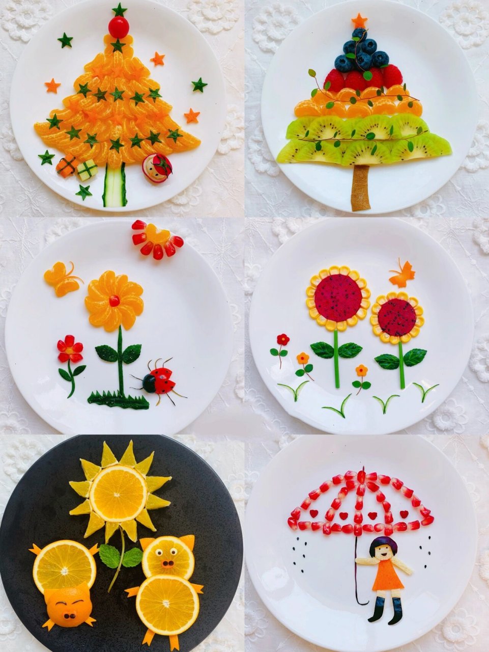 水果拼盘|童趣摆盘合集～94 往前翻看都有分解步骤哦～9996