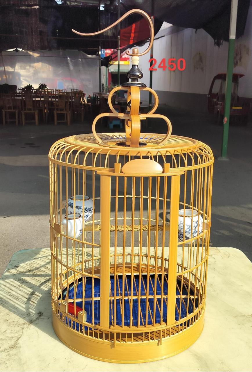 画眉笼,笼子比较新,张师傅制作的直径35.