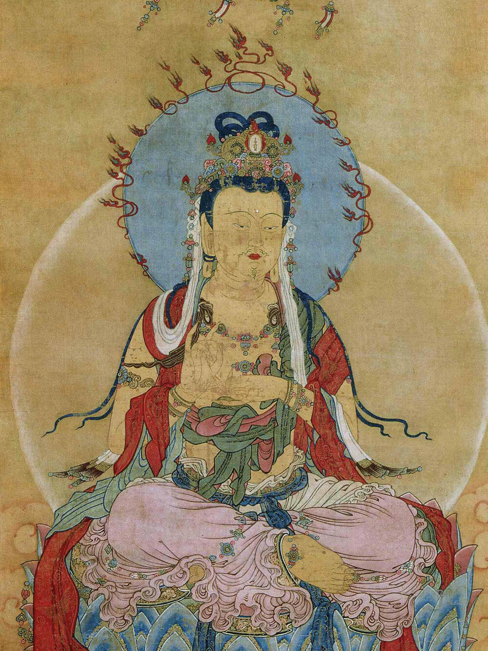 西夏黑水城出土大势至菩萨画像