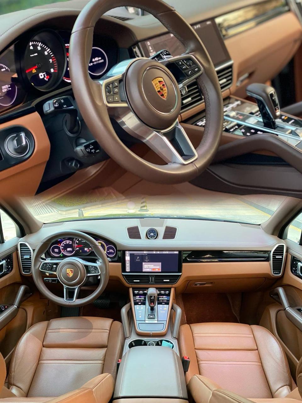 保时捷卡宴松露棕内饰.
